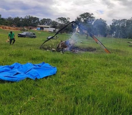 Queda de helicóptero em fazenda deixa três mortos em Cruzília, Sul de MG