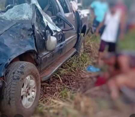 Acidente com S-10 em estrada vicinal mata jovem em Paraíso das Águas