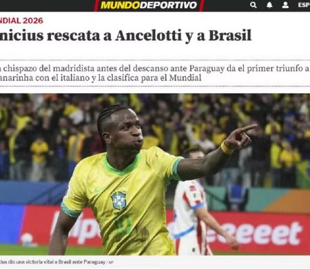 Imprensa internacional destaca Vini Jr. com atuação maravilhosa  