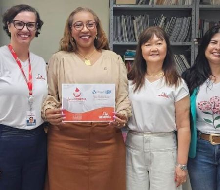 Sanesul recebe Selo Conexão Hemosul por apoio à doação de sangue