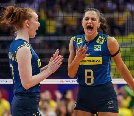 Seleção brasileira feminina vence Bulgária e garante fase final da VNL