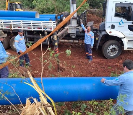 Reparo em adutora restabelece abastecimento em Dourados