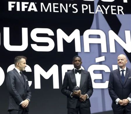 Dembélé, do PSG, é eleito o melhor jogador do mundo pela Fifa