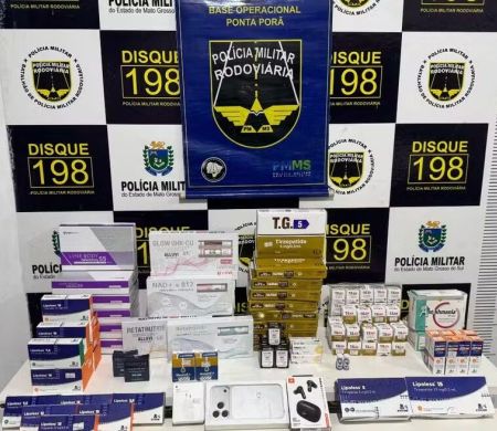 Carga de medicamentos e eletrônicos é apreendida em Ponta Porã