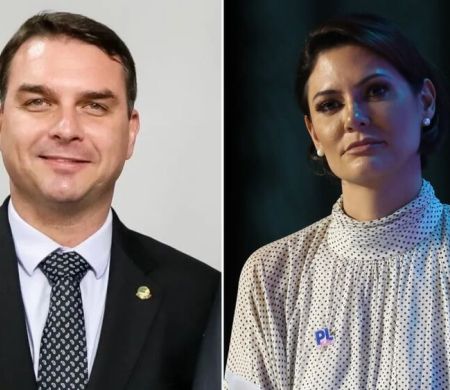 Em momento de emoção, Flávio Bolsonaro destaca respeito por Michelle