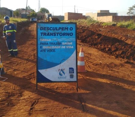 Pacote da Sanesul leva obras de água e esgoto à região Sul-fronteira