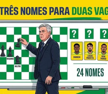 Três disputam vagas e Ancelotti mantém dúvida no meio e ataque