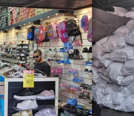 Operação apreende mais de 4 mil pares de tênis falsificados na capital