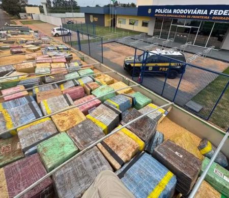 Mais de 6 toneladas de maconha são encontradas em carga de soja em MS
