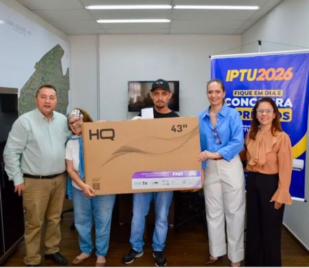 Seis contribuintes são premiados na 1ª etapa do IPTU Premiado 2026
