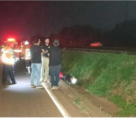 Jovem morre após perder controle da moto na BR-163, em Dourados