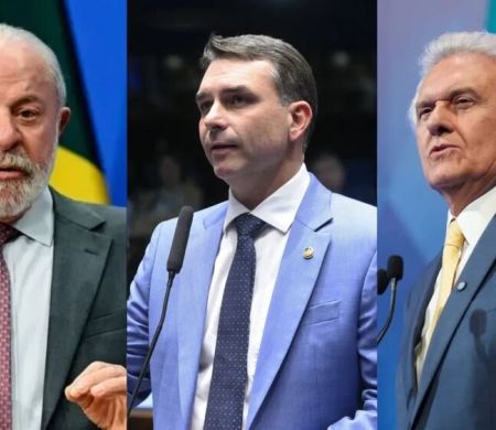 Lula tem empate técnico com Flávio Bolsonaro e Caiado, diz pesquisa