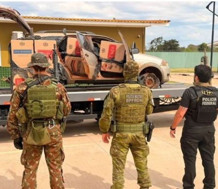 Operação apreende 20 caixas de cigarros contrabandeados em Guaíra