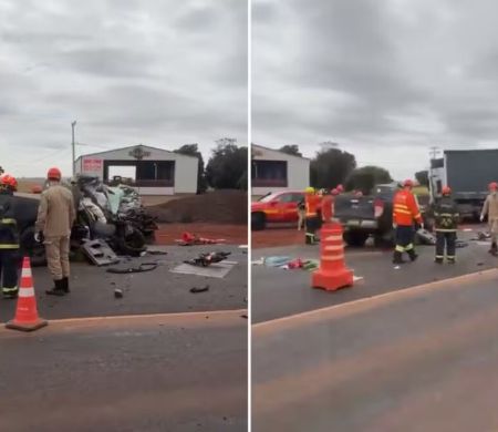 Duas pessoas morrem e outra fica ferida em colisão na BR-163