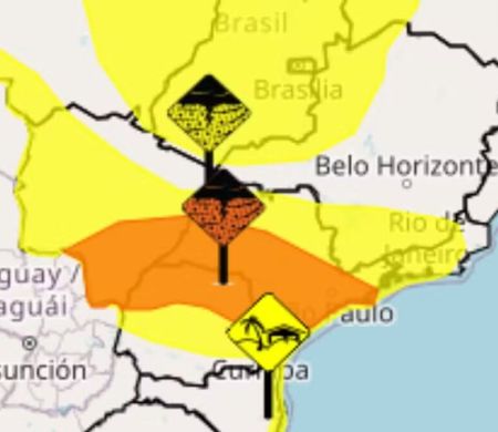 MS segue em alerta para chuva forte e ventos de até 100 km/h