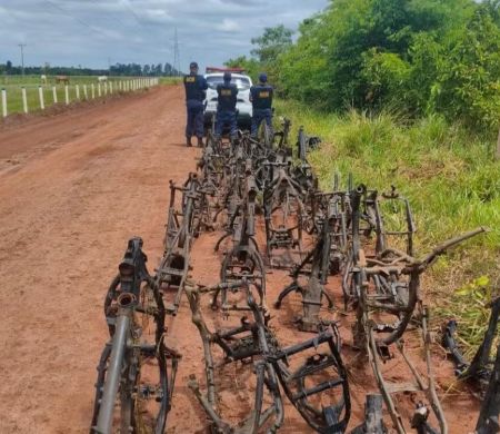 77 'carcaças' de motos são achadas um dia após operação contra desmanche