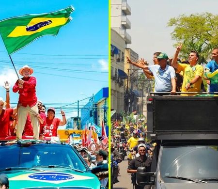 Lula fez comício em Natal e Flávio participou de moto-carreata no Rio