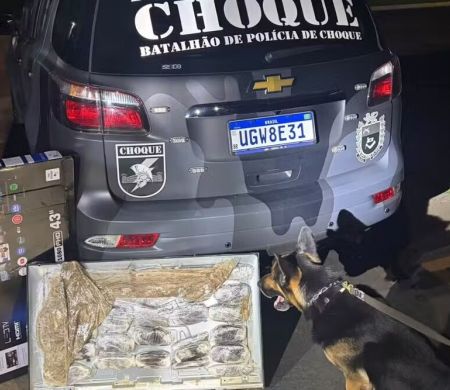 TV recheada de maconha é apreendida e jovem acaba preso em Campo Grande