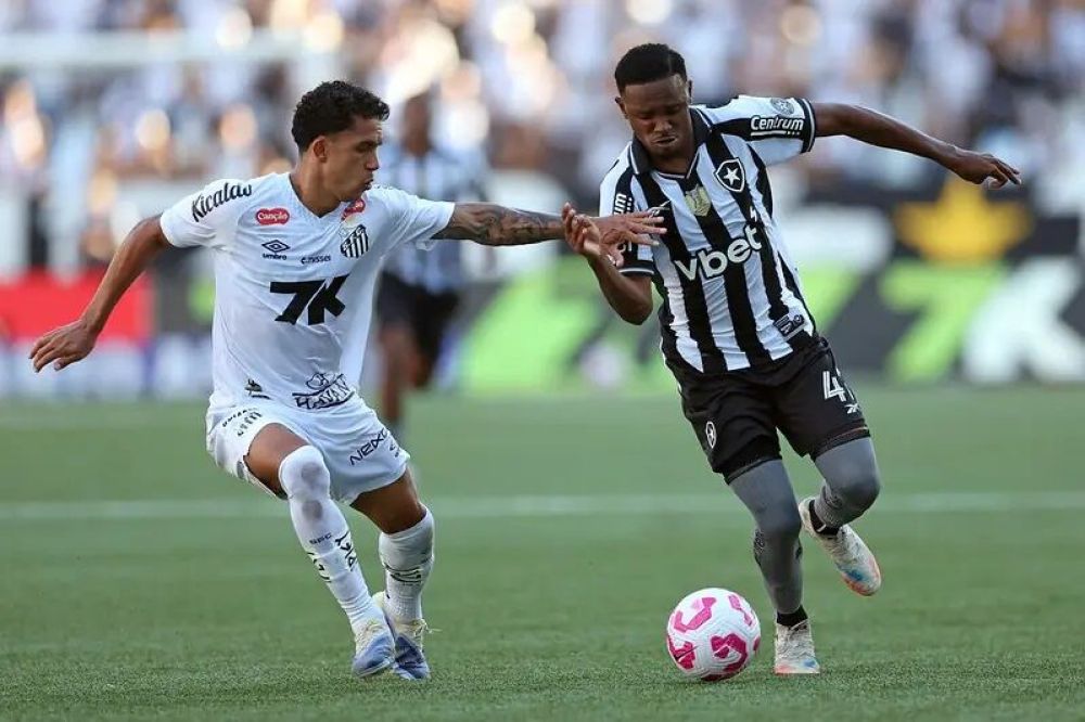 Botafogo e Santos ficam no empate em 2 a 2 no Nilton Santos, no Rio. (Foto: Vitor Silva/Botafogo)