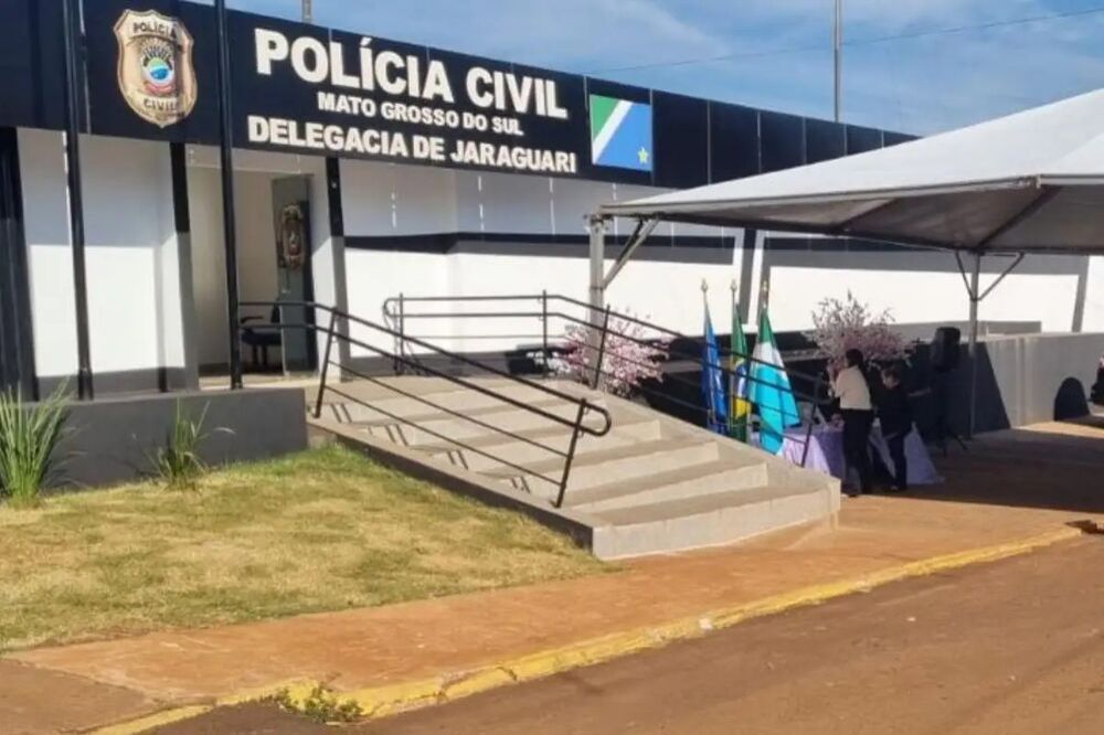 Delegacia de Jaraguari onde o caso foi registrado. (Foto: Polícia Civil)